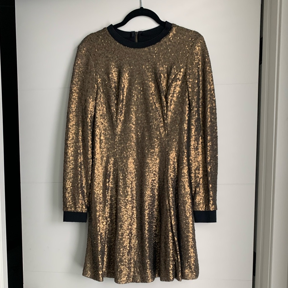 Rachel Roy Gold Glitter Dress